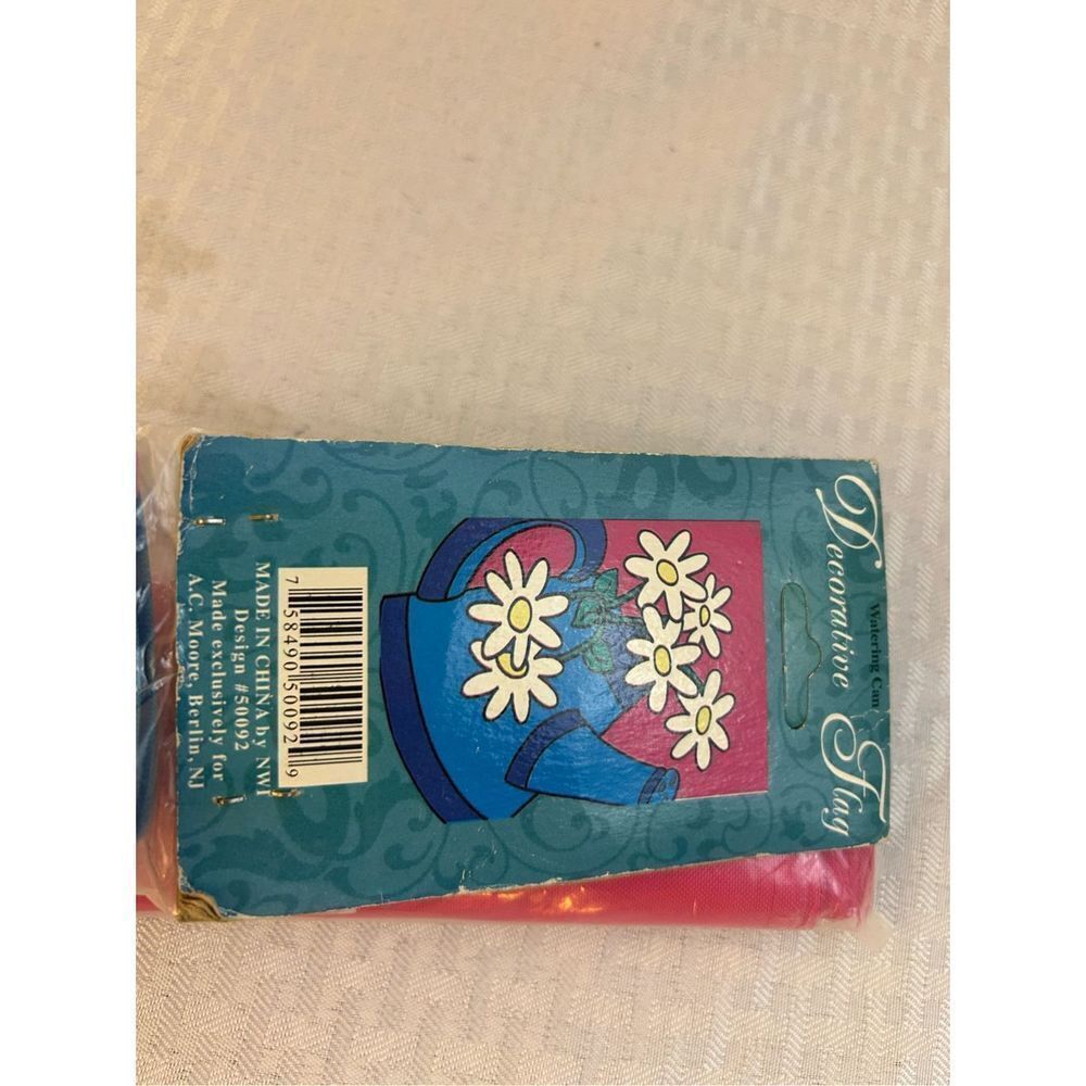 AC Moore Watering Can Flag new pink blue‎ 28"x42"
